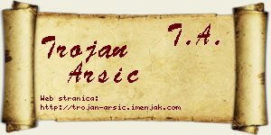 Trojan Arsić vizit kartica